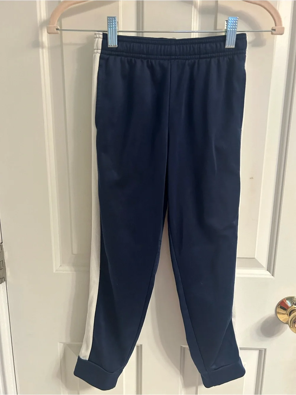 jumping beans Navy Athletic Pants with White Side Stripes